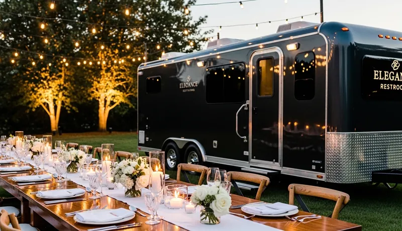 Luxury restroom trailers for Texas weddings
